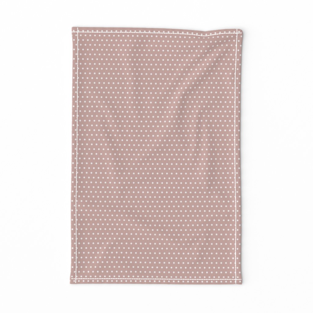 White Polka Dots On Mauve