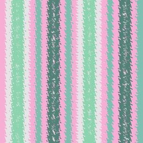 JP12 - Minty Pink and Green Jagged Stripes