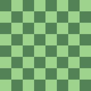 JP30 - Two Tone Green Checkerboard in One Inch Squares