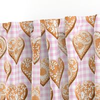 Hjerte Hygge pink gingham