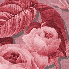 Belles Fleurs ~  Jolie Rayure ~  Rhoda Faux Linen Luxe  