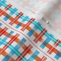 Blue & Orange Watercolor Stripe Pattern