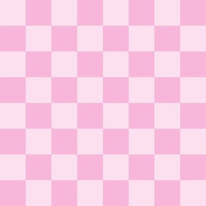 JP13 - Large - Pink Cotton Candy Checkerboard of One Inch Squares