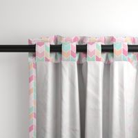 Chevron Arrows - Pink Peach Mint