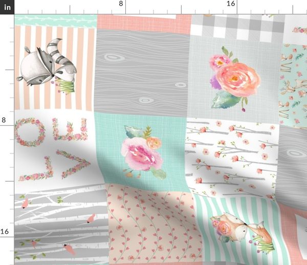 I Love You A Bushel And A Peck Quilt Top Spoonflower