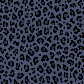 ★ BRUT DENIM LEOPARD ★ Leopard Print in Dark Indigo Blue - Small Scale / Collection : Leopard spots – Punk Rock Animal Print