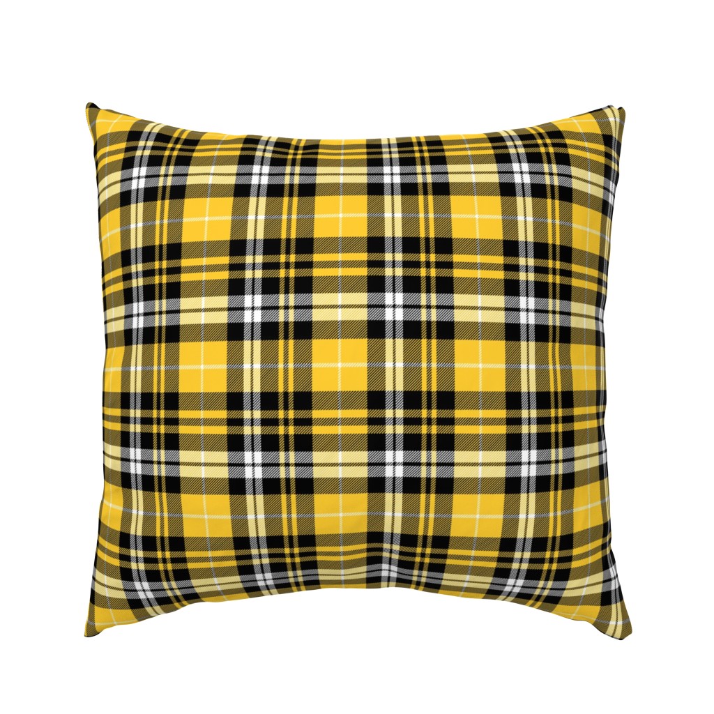 fall plaid - mustard, black, white 