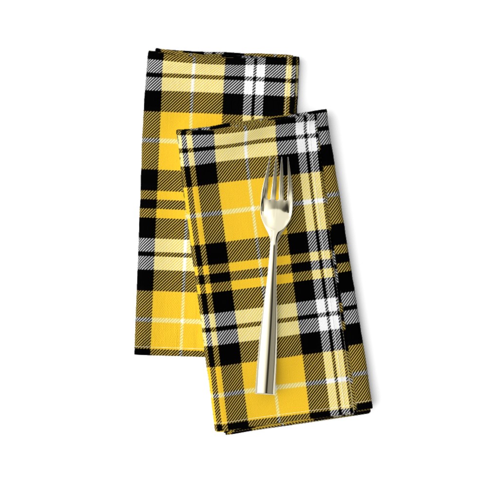 fall plaid - mustard, black, white 