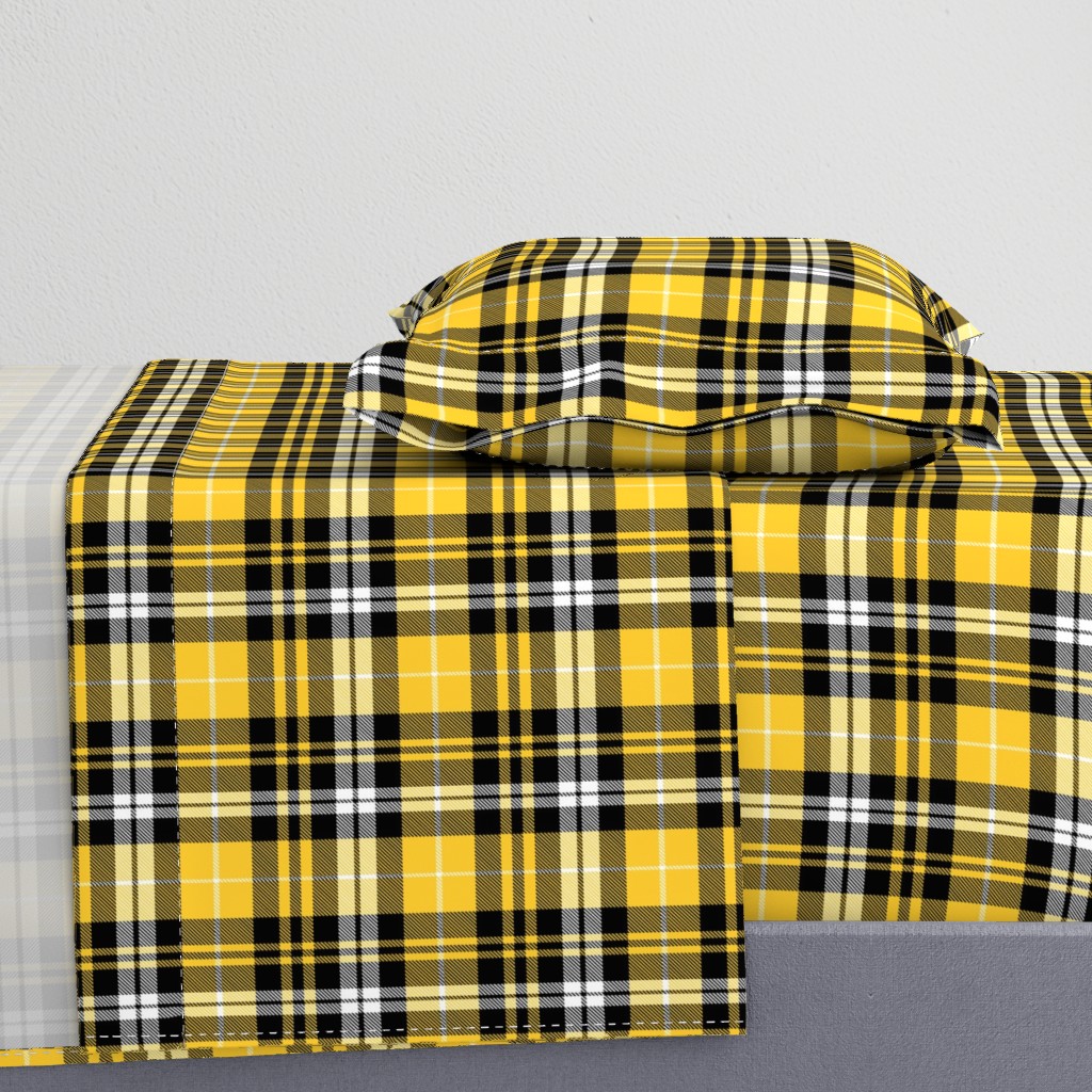 fall plaid - mustard, black, white 