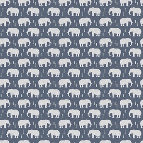 (small scale) Geometric Elephant // dark blue C18BS