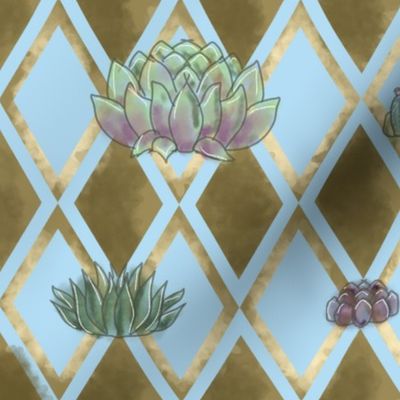 Diamond Succulents - Blue