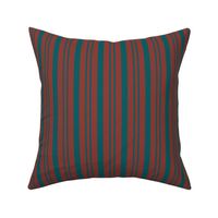 JP14 - Rust and Turquoise Rhythmic Stripes