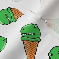 trex icecream cones - dinosaur ice cream - toss on white