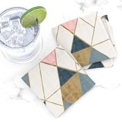 Mod Triangles Gold Pink Blue