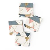 Mod Triangles Gold Pink Blue