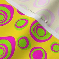 Perfectly imperfect circles hot pink and lime -ch