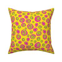 Perfectly imperfect circles hot pink and lime -ch