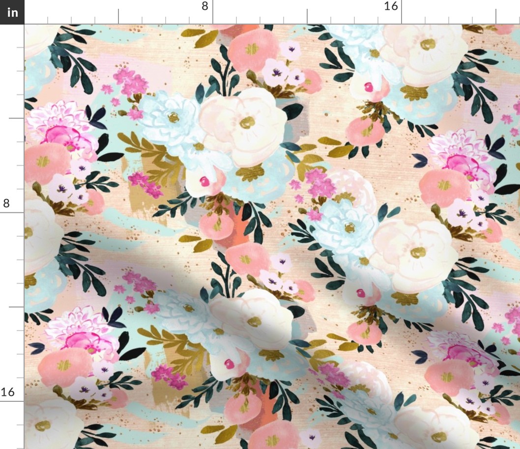 florence painterly floral - M