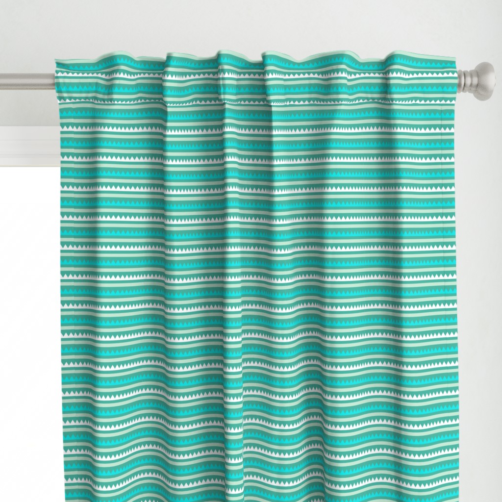 Teal Zig-Zag Stripes