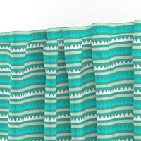 Teal Zig-Zag Stripes