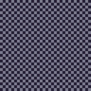 JP16 - Small - Checkerboard of Quarter Inch Squares in Lavender Grey and Nearly Black Purple