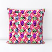 Ladies of color lg.  wavy plaid  ladybugs/ladybirds mint - periwinkle- purple - orange -pink kids dress/ totes/ purse nursery bedding  