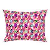 Ladies of color lg.  wavy plaid  ladybugs/ladybirds mint - periwinkle- purple - orange -pink kids dress/ totes/ purse nursery bedding  