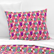 Ladies of color lg.  wavy plaid  ladybugs/ladybirds mint - periwinkle- purple - orange -pink kids dress/ totes/ purse nursery bedding  