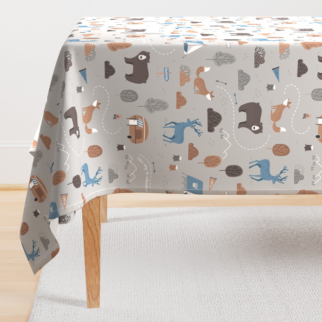 Woodland Camping - scandiavian grey