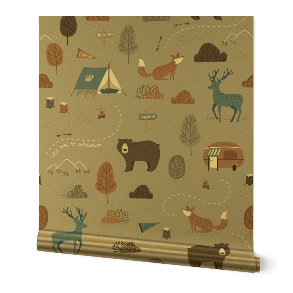 Woodland Camping - scandiavian grey