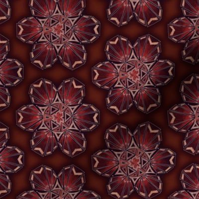 snowflake hexagons #2 - copper satin  - ELH