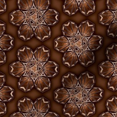 snowflake hexagons #2 - bronze satin  - ELH