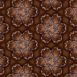 snowflake hexagons #2 - bronze satin  - ELH