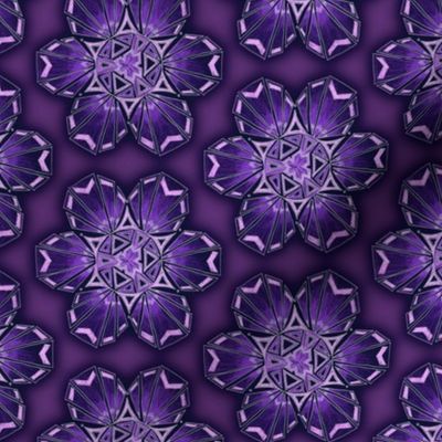 snowflake hexagons #2 - purple satin  - ELH