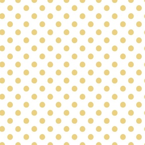 Polka dots/yellow on white