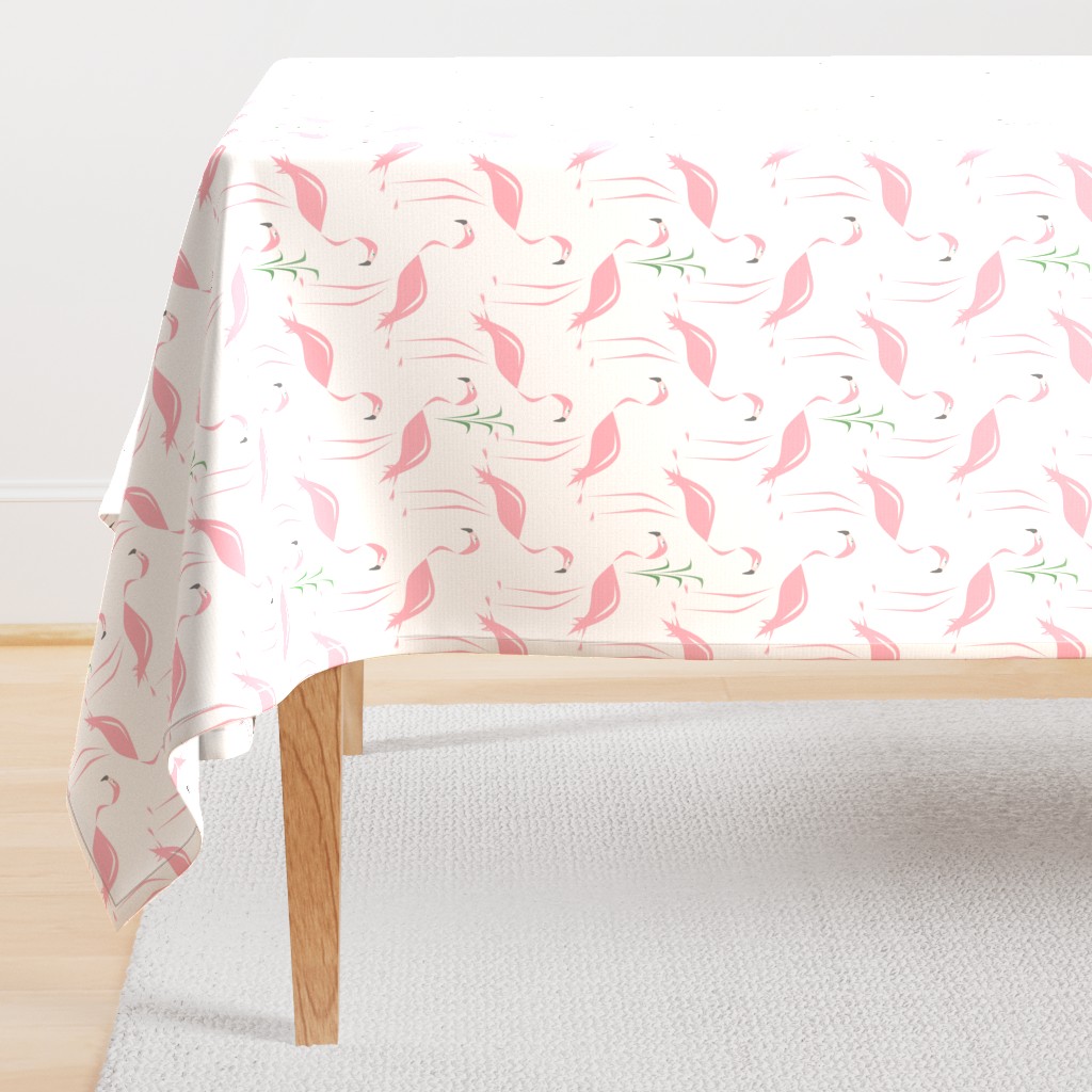 Retro Flamingos & Tully Grass