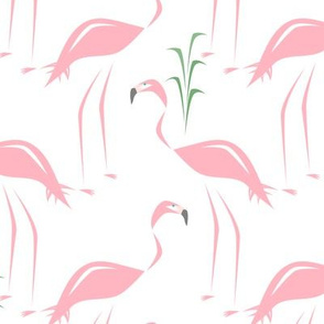 Retro Flamingos & Tully Grass