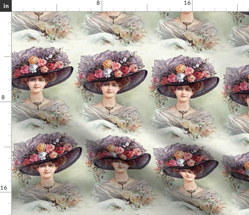 victorian edwardian big hats beautiful Fabric