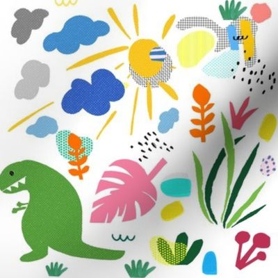 8" FUN DINO PRINT