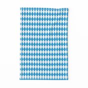 Oktoberfest Bavarian Blue and White Small Diagonal Diamond Pattern