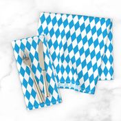 Oktoberfest Bavarian Blue and White Small Diagonal Diamond Pattern