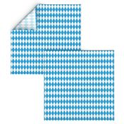 Oktoberfest Bavarian Blue and White Small Diagonal Diamond Pattern