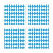 Oktoberfest Bavarian Blue and White Small Diagonal Diamond Pattern