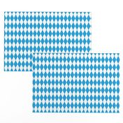 Oktoberfest Bavarian Blue and White Small Diagonal Diamond Pattern