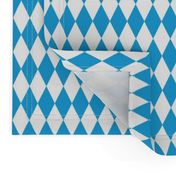 Oktoberfest Bavarian Blue and White Small Diagonal Diamond Pattern