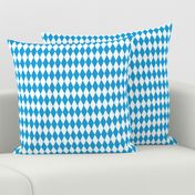 Oktoberfest Bavarian Blue and White Small Diagonal Diamond Pattern