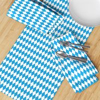 Oktoberfest Bavarian Blue and White Small Diagonal Diamond Pattern