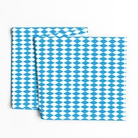 Oktoberfest Bavarian Blue and White Small Diagonal Diamond Pattern