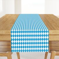 Oktoberfest Bavarian Blue and White Small Diagonal Diamond Pattern