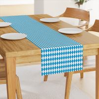 Oktoberfest Bavarian Blue and White Small Diagonal Diamond Pattern